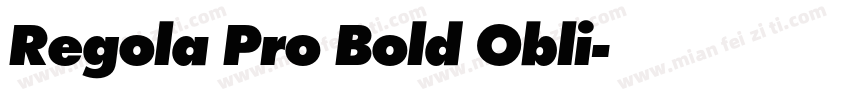 Regola Pro Bold Obli字体转换